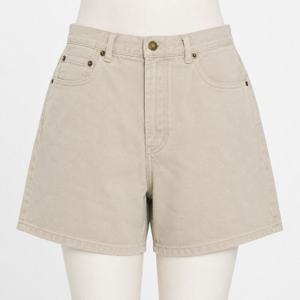 Vintage WilliWear Sport Khaki Denim Shorts Women's Size 10 High Rise Mom Shorts